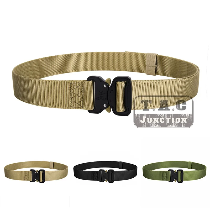 

Tactical 1.5 inch Heavy Duty Belt Riggers EDC Combat Belt 2-Ply Nylon Webbing Outdoor with Quick Release Buckle Adjustable Belt