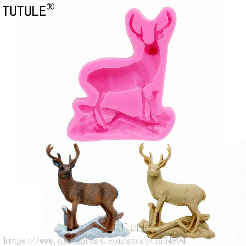 Male deer silicone mold,Deer Clay Mold,Soap mould,Cake,Candy, Animal,Jewelry,Farm,Cake Decorating Tools Chocolate Gumpaste Mold