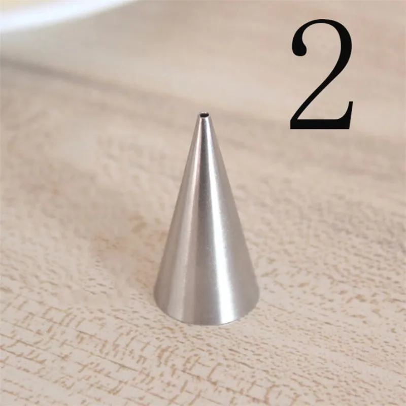 #2 Round Fine Hole Icing Piping Nozzles Cake Decorating Nozzle Cream Tips Decorating Fondant Confectionery Pastry Tools