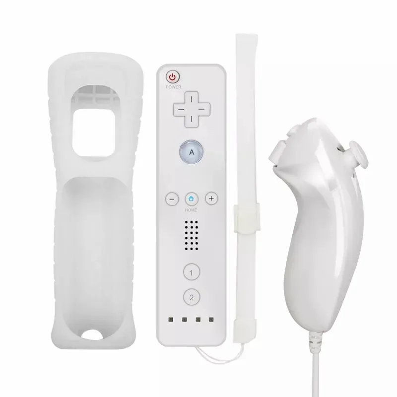 

For Wii 2 in 1 Remote Gamepad Controller Motion Plus Support Bluetooth-compatible Remote Controle For Wii Nunchuck Joypad