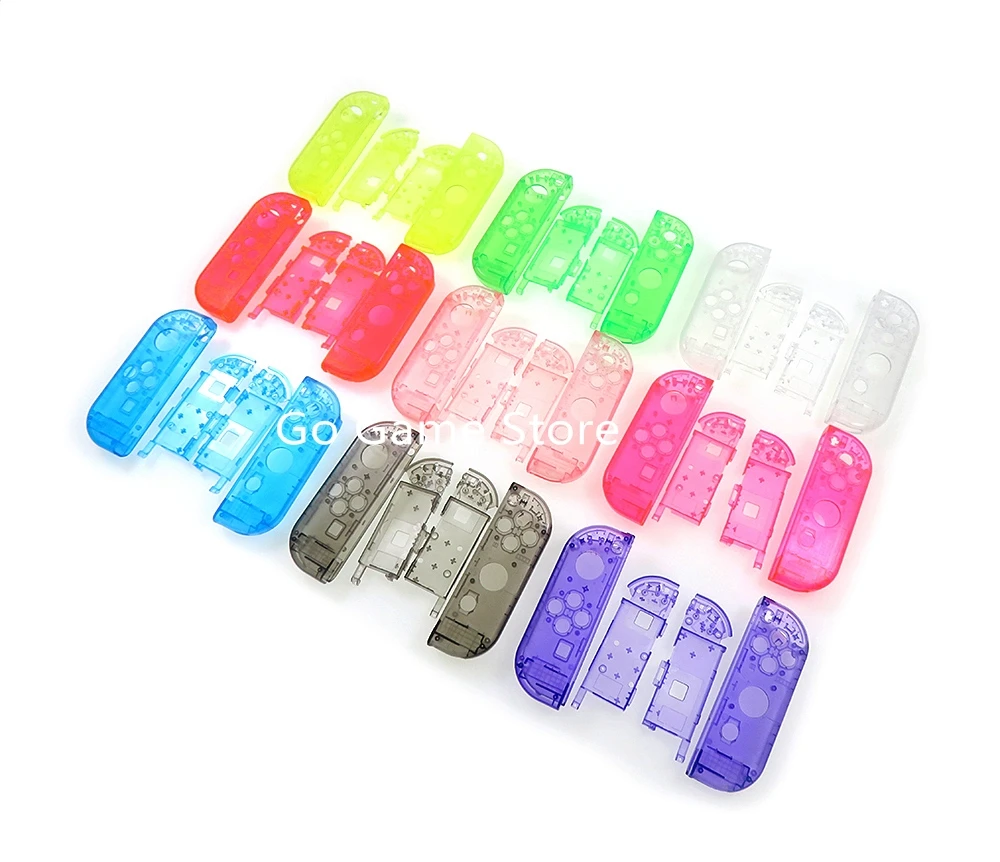 

10sets For Nintendo Switch NS Joy Con Transparent case Clear Plastic Housing Shell Protective handle Housing Hard Case Cover