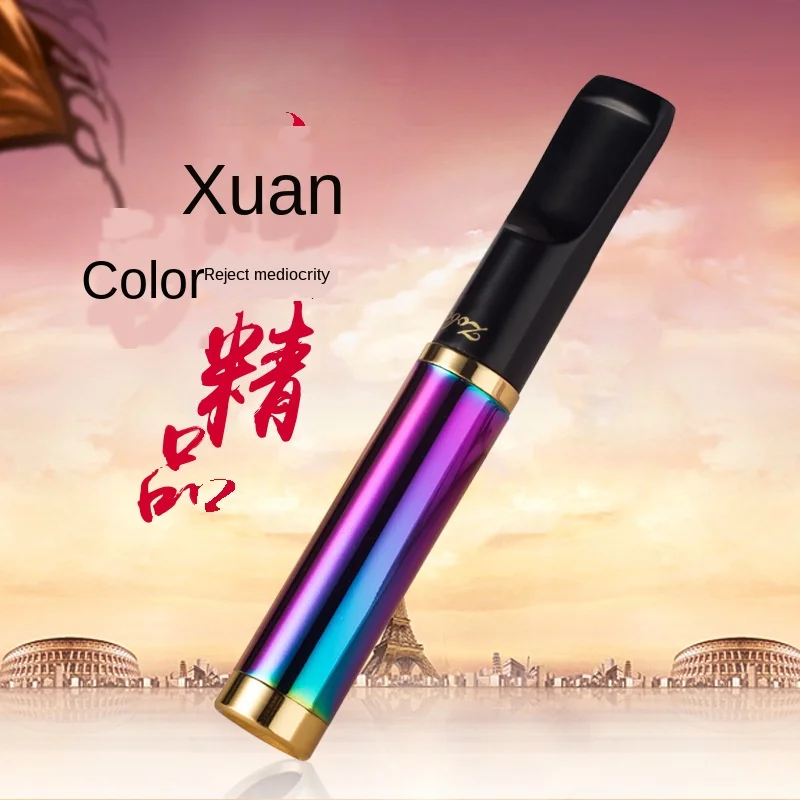 Metal Cleanable Cigarette Holder Filter Circulation Type Reduce Tar Smoking Mouthpiece Tobacco Cigarette Cleaning Holders Filter