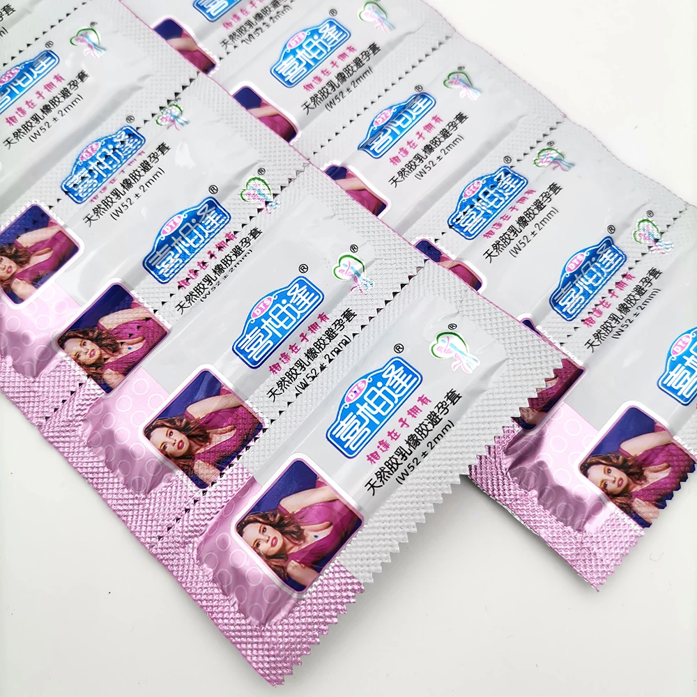 Condoms 50 Pcs/Lots Fruit Flavor Thin Condoms For Men Smooth Penis Sleeve Safe Contraception Adult Sex Products Sex Toys