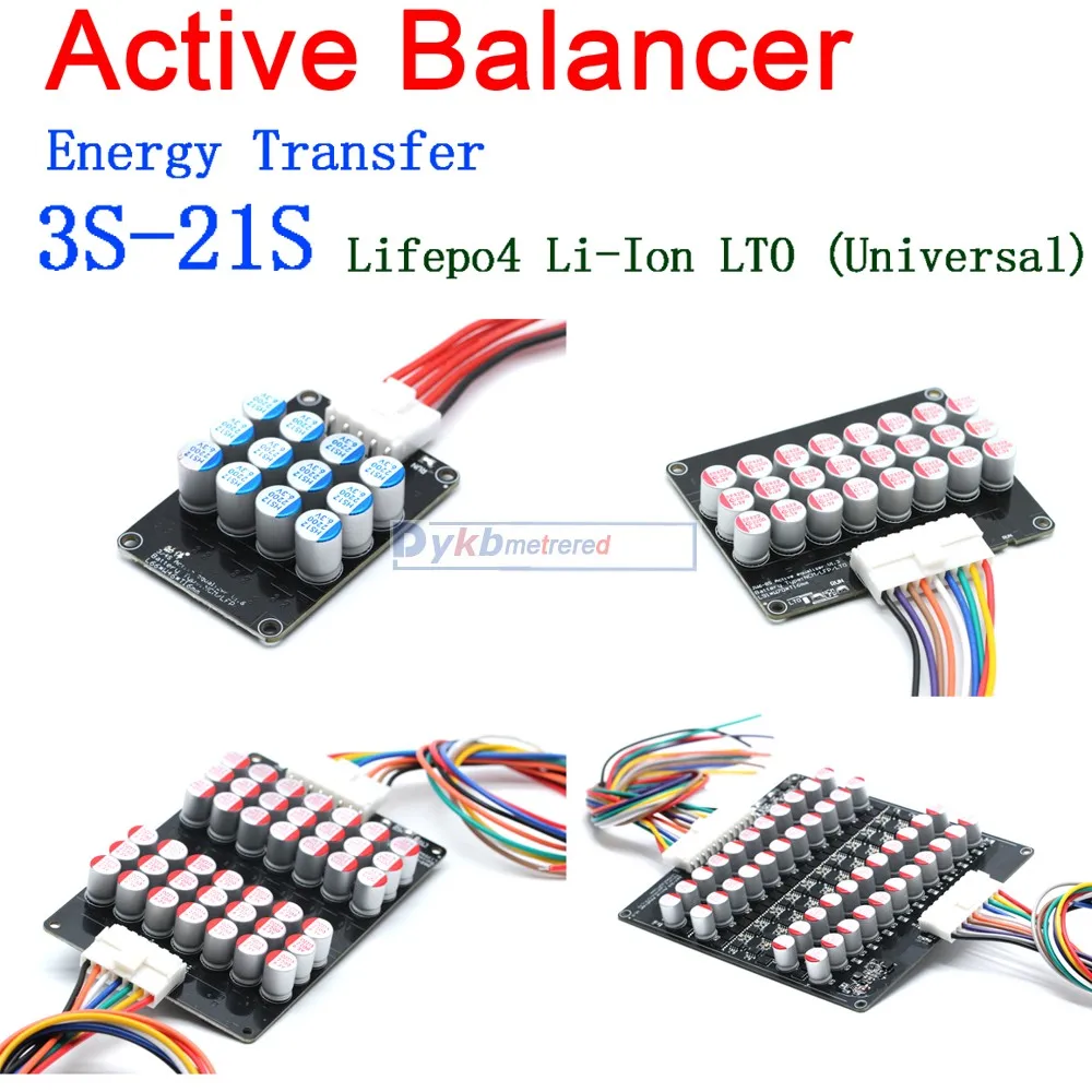 

4S -20S 5A Active Equalizer Balancer Board Li-ion Lifepo4 LTO Lithium Battery Energy Transfer BMS 3S 4S 7S 8S 12S 13S 14S 17S