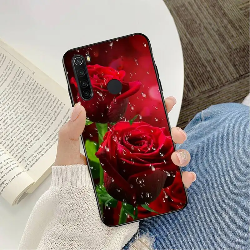 Bright Red Roses Flowers Phone Case For Redmi note 8Pro 8T 9 Redmi note 6pro 7 7A 6 6A 8 5plus note 9 pro case