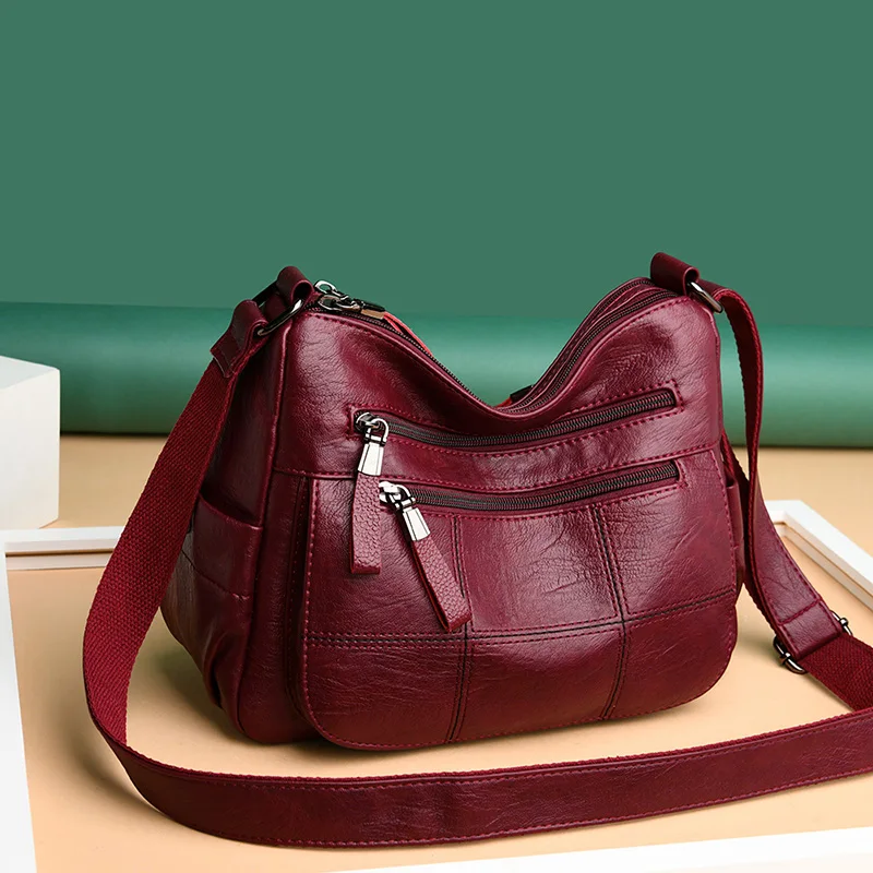 Yüksek kaliteli deri lüks çanta bayan tasarımcısı omuz Crossbody kadınlar için 2024 yeni Bolsa Feminina kese bir ana