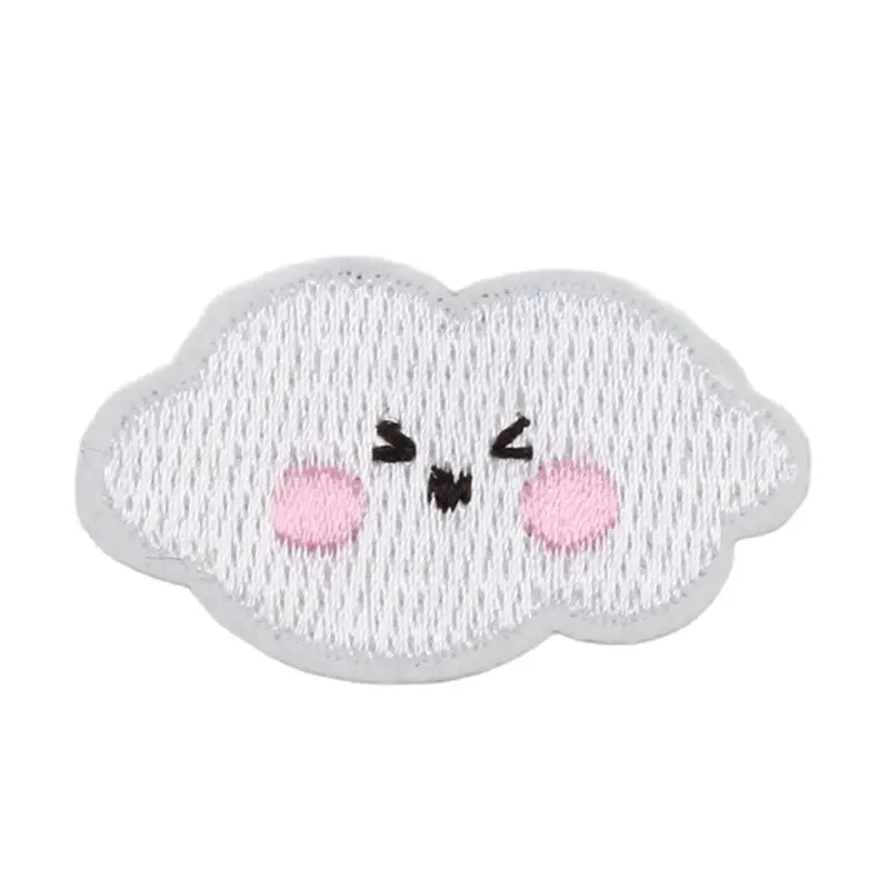 10pcs Cute Cloud Patches DIY Cartoon Patch For Clothing Sticker Children Boy Girl T-shirt Dress Bags Shoes Embroidery Patches