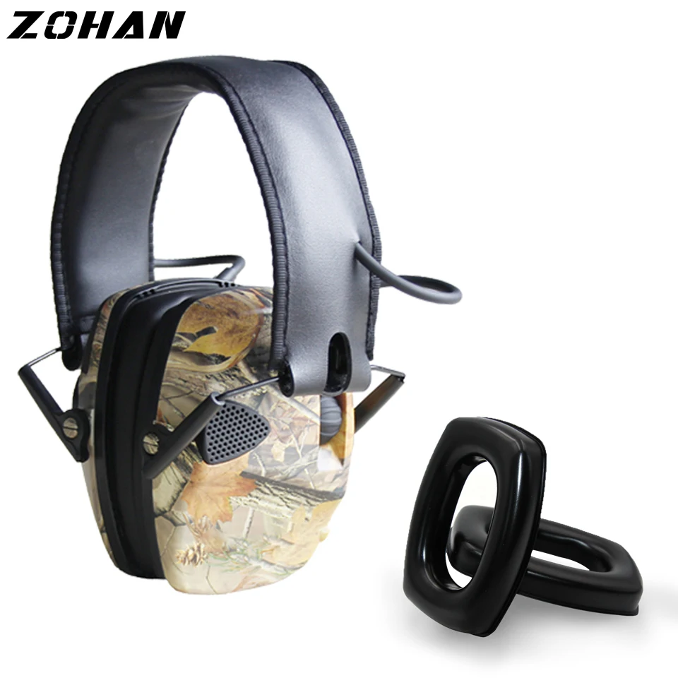 ZOHAN Electronic Earmuff NRR22DB Single Microphone Hunting Earmuffs Tactical Shooting Hearing Protection And Replacement Ear Cup