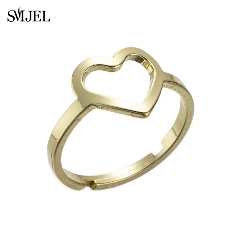 2026 Simple Love Heart Finger Ring For Women Fashion Party Wedding Jewelry Ring Gift Daily Anniversary Accessories Wholesale