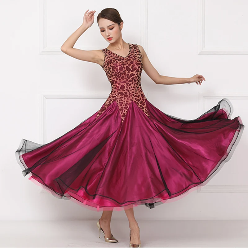 Sexy Ballroom Dance Competition Dress Women Sleeveless Modern Practice  Costumes  New  Standrad Waltz Dancewear