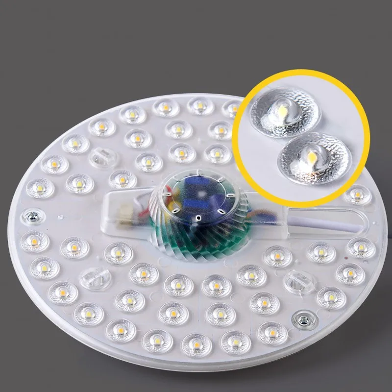 Panneau Circulaire LED SMD2835, CA 220V, 12/18/24/36W, Éclairage Circulaire pour Plafond Carré