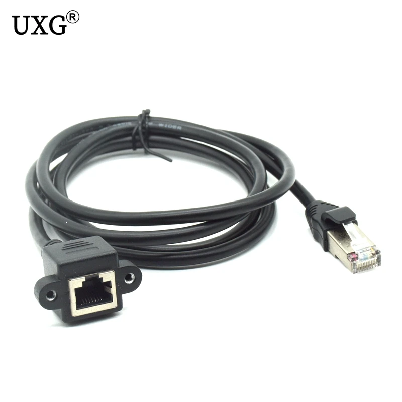 30cm UP Down Right Angled 90 Degree 8P8C FTP STP UTP Cat5 RJ45 with screw Lan Ethernet Network Extension Cable 1ft 60CM 100CM 1M