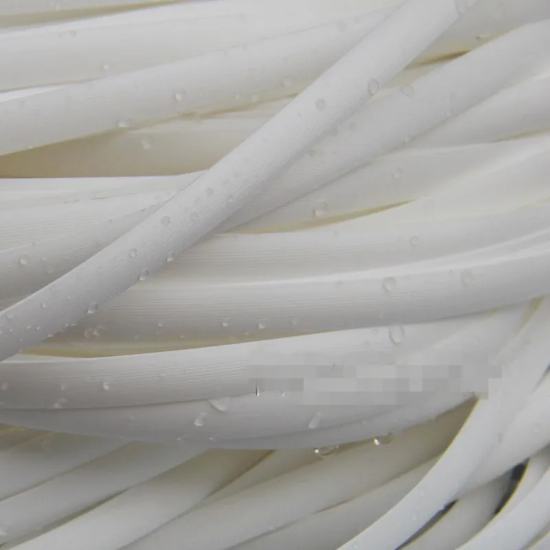 500G White Color Imitation Flat Synthetic Rattan 8MM Wide Weaving Material Plastic PE Rattan For Knit And Repair Chair Table