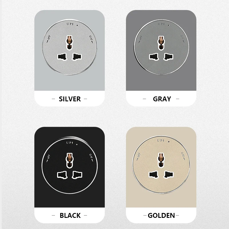 Avoir Track Socket In The Countertop Aluminum Alloy EU FR Multiple Electrical Plugs Concealed Hidden Wall Sockets DIY Customize