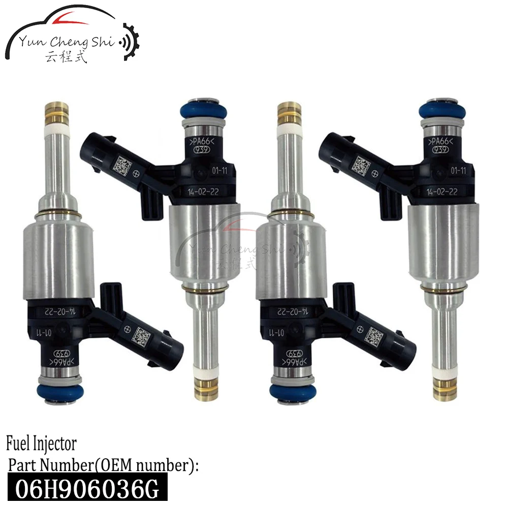 

4PCS 06H906036G 06H906036E 06H906036P Fuel Injector For Volkswagen GTI Passat CC Audi A4 A5 A6 A8 Q3 Q5TT 2.0TFSI