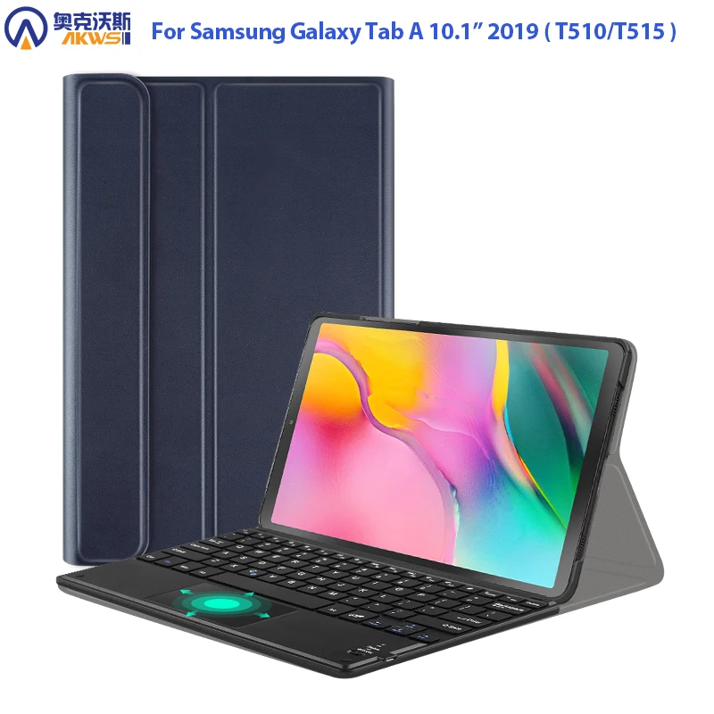 

Чехол с клавиатурой для Samsung Galaxy Tab A 10,1 2019 SM T510 T515, кожаный чехол для планшета со съемной клавиатурой, Магнитный чехол