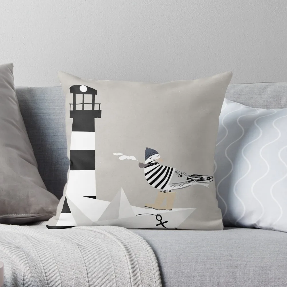 Fisher seagull Throw Pillow Pillowcase Cushion Cover Home Decorative Sofa Pillow Cover Cushion Cover 40x40cm 45x45cm