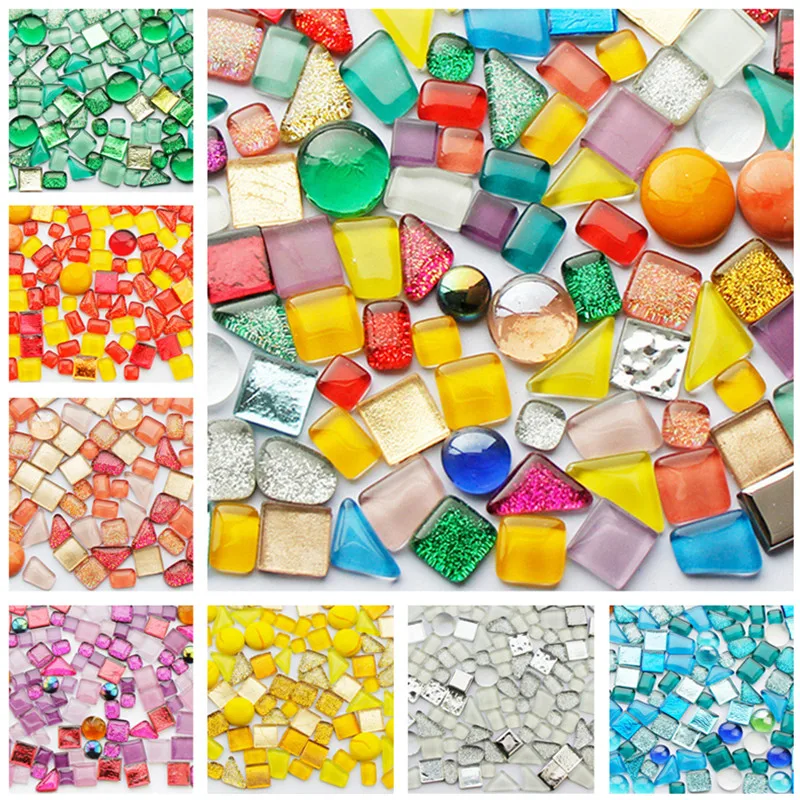 

Polynary System Mosaic Making Crystal Glass, DIY Craft, Hobby Vase Arts, Wall Decoration, Handmade Materials, Accessories,100Pcs
