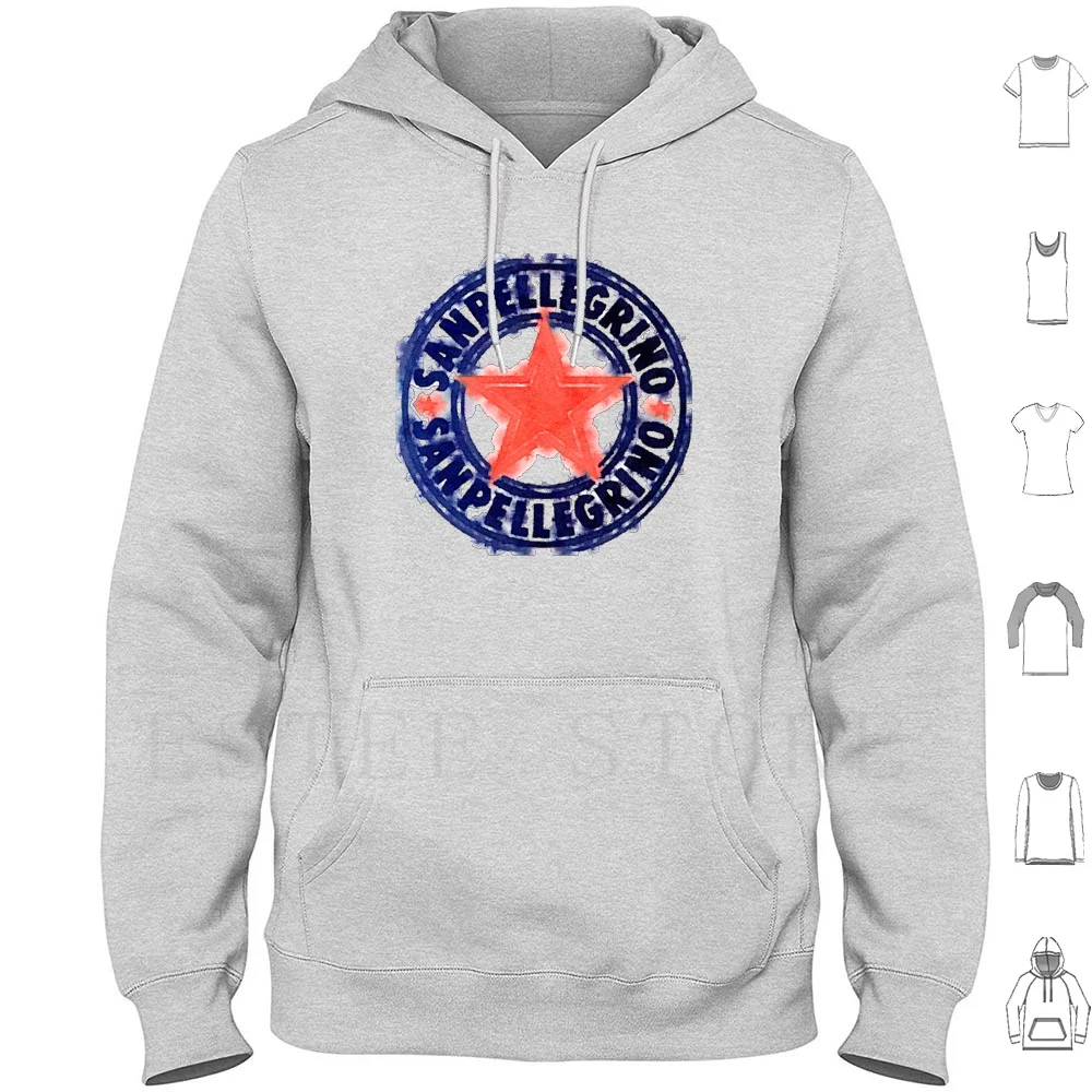 San Pellegrino Camiseta Sudadera con capucha Manga larga San Pellegrino S Pellegrino Bebida italiana Soda Chinotto Italia Pop
