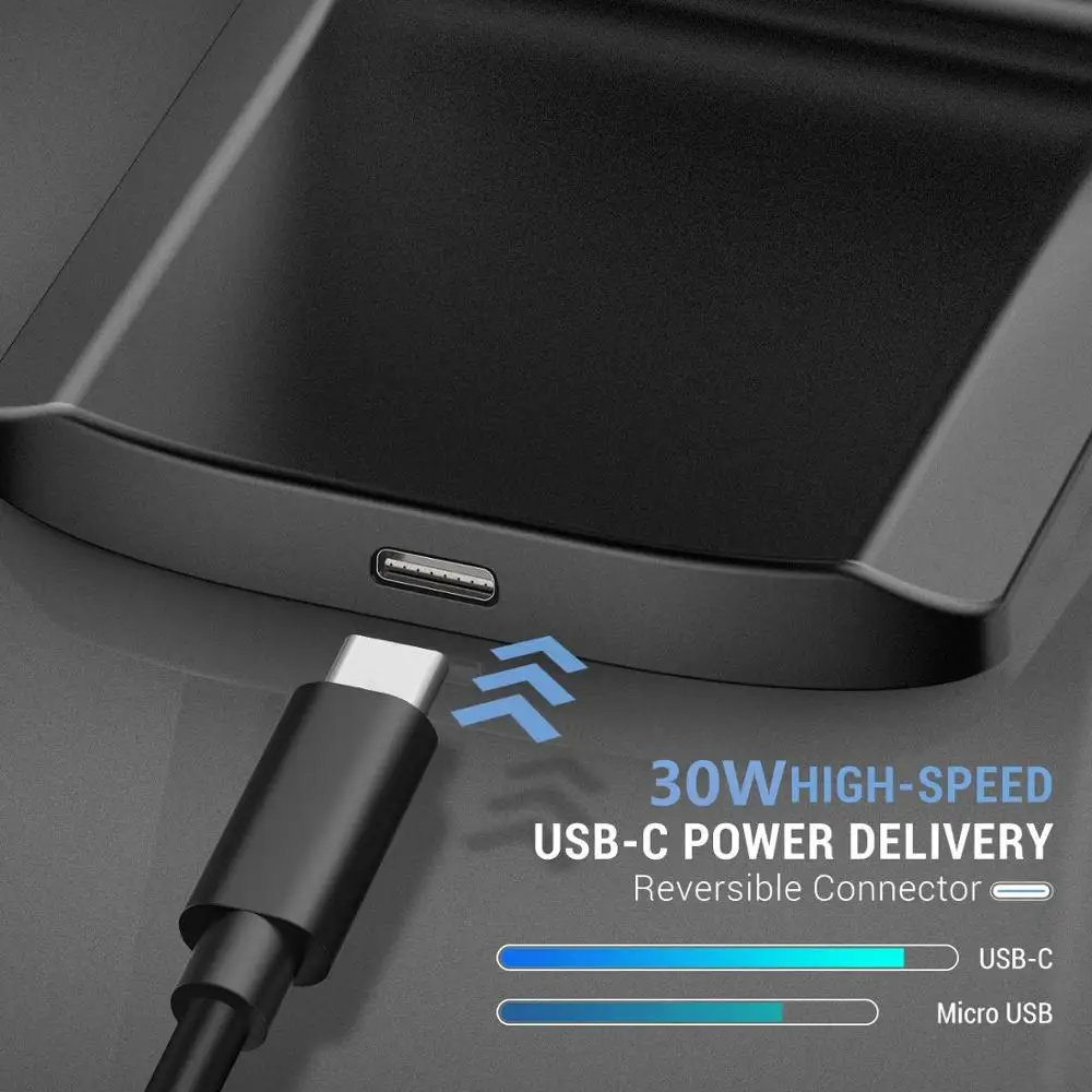 FDGAO 30W Wireless Charger For iPhone 15 14 13 12 Pro Max 11 XS XR X 8 Samsung S23 S22 Type USB C Induction Fast Charging Stand