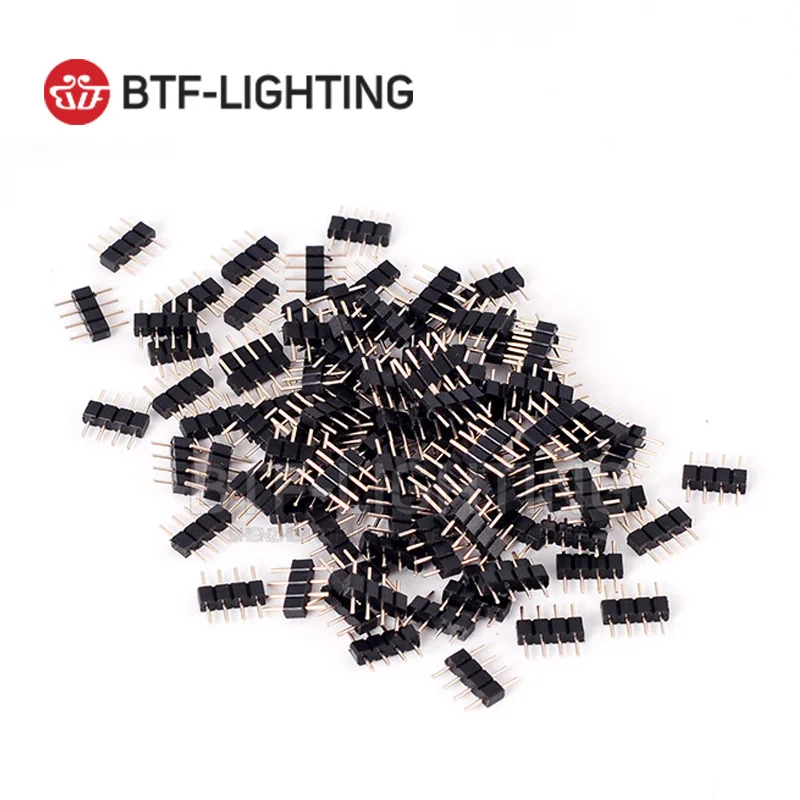 100 pcs 4pin/5pin RGB Needle Connector for 5050 2835 3528 RGB RGBCW RGBWW Led Strip Light 4pin 5pin RGB Led Connector