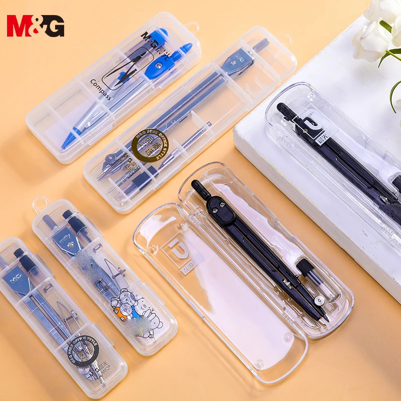 M&G 1Set Metal Compasses Design Drawing Engineering Instrument Tool Office School Student Supplies With Box And Pencil Lead