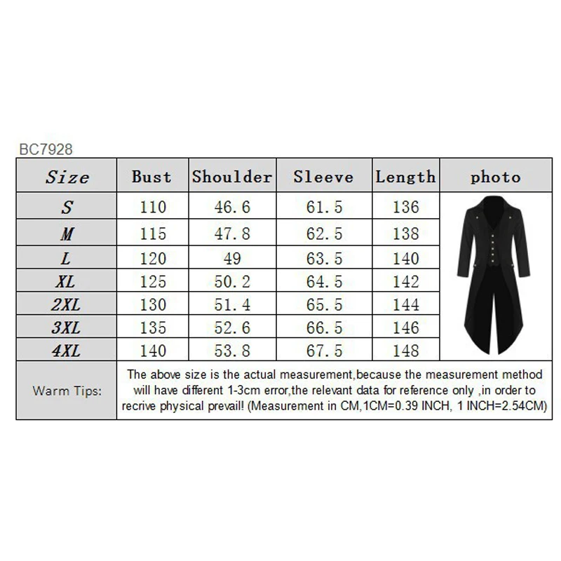 Plus Size 5XL Mens Medieval Steampunk Costume Vintage Tailcoat Jacket Gothic Magician Ringmaster Coat With Magic Hat