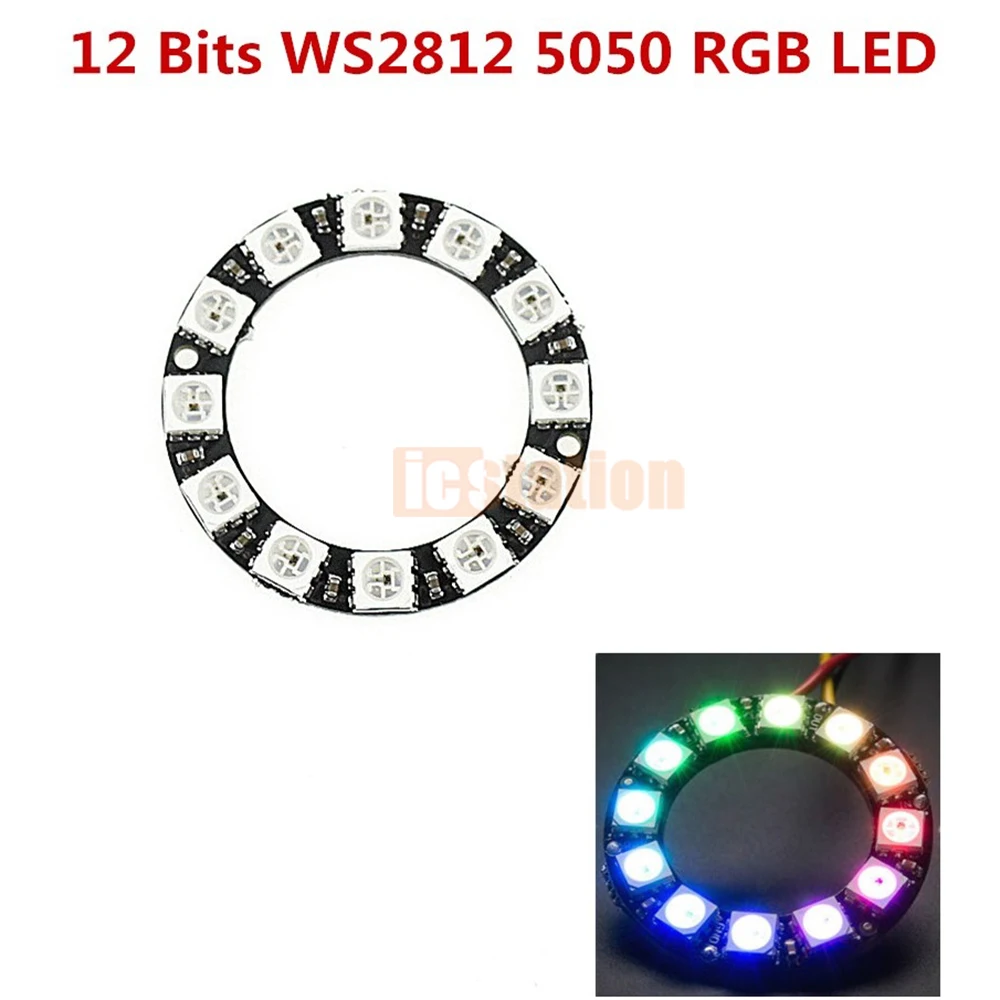 WS2812S RGB 5050 12bits LED Ring with Integrated Drivers