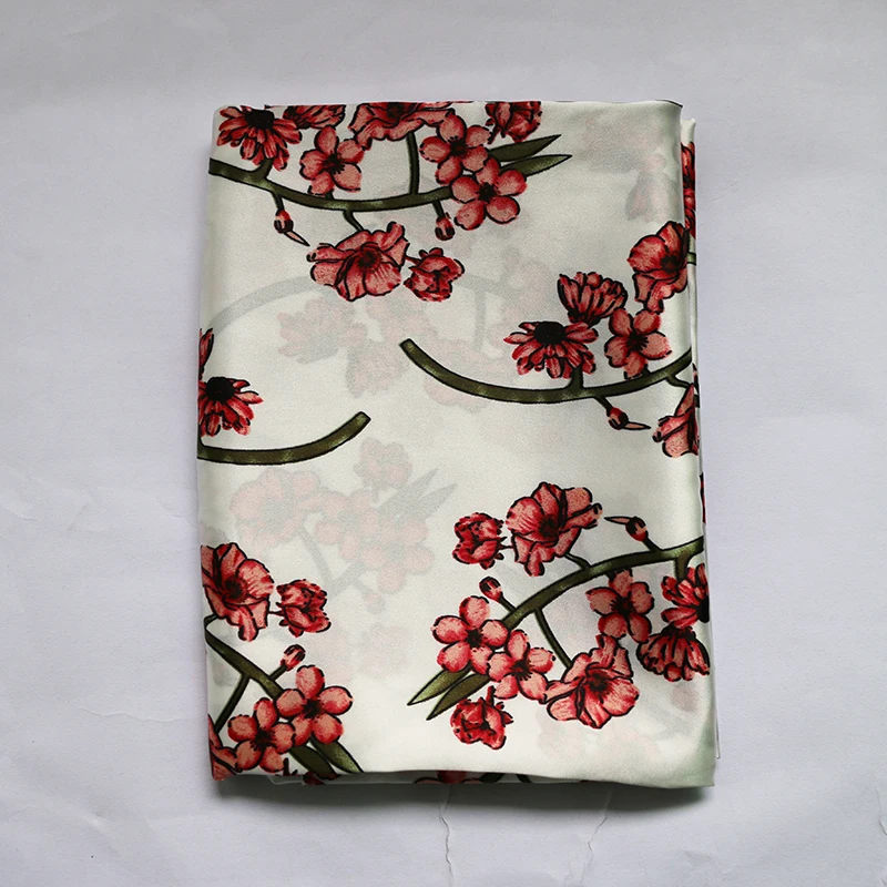 By Meter Blumen-Satin-Stoff, glänzend, weich, Schal, Hemd, Nachtwäsche, Material Charmeuse – Detail 23