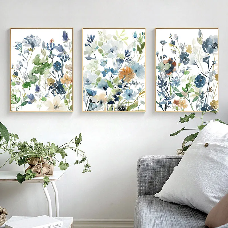 Vintage Flowers Wall Posters Pictures, Canvas Interior Paintings, Scandinavian Decor Art, New Store Home Decoration