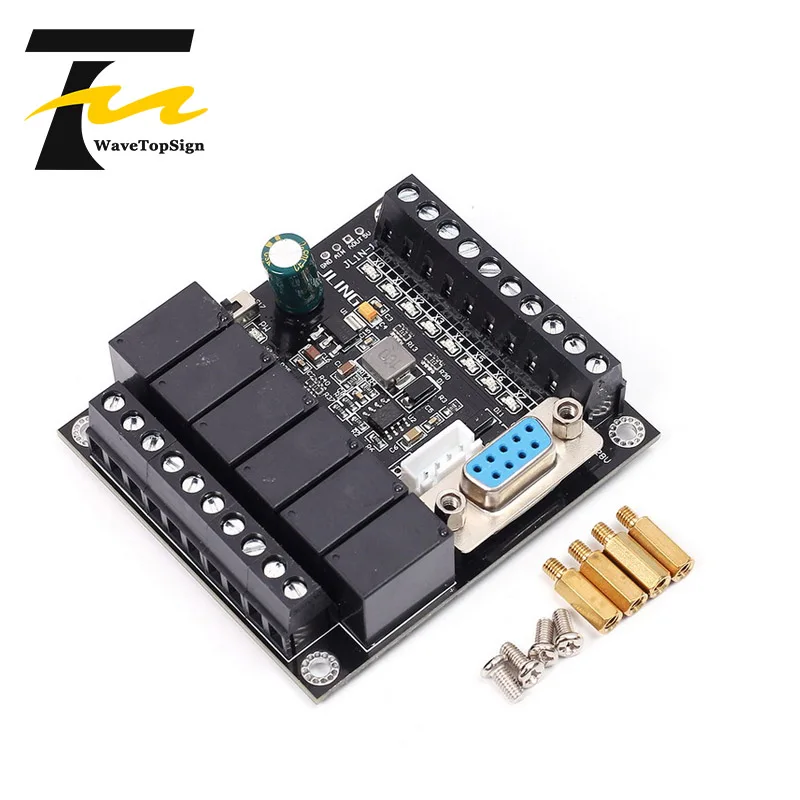 

WaveTopSign DC 24V PLC Regulator FX1N-20MR Industrial Control Board Prog