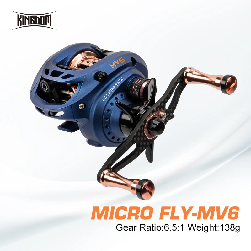 Kingdom Micro-fly Bait Finesse System BFS Casting Fishing Reel 138g Ultralight 5KG Max Drag 6.5:1 Gear Ratio