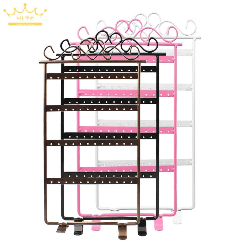 

48 Holes Display Rack Metal Stand Holder Closet Jewelry Earrings Organizers Showcase Packaging & Display Wholesale