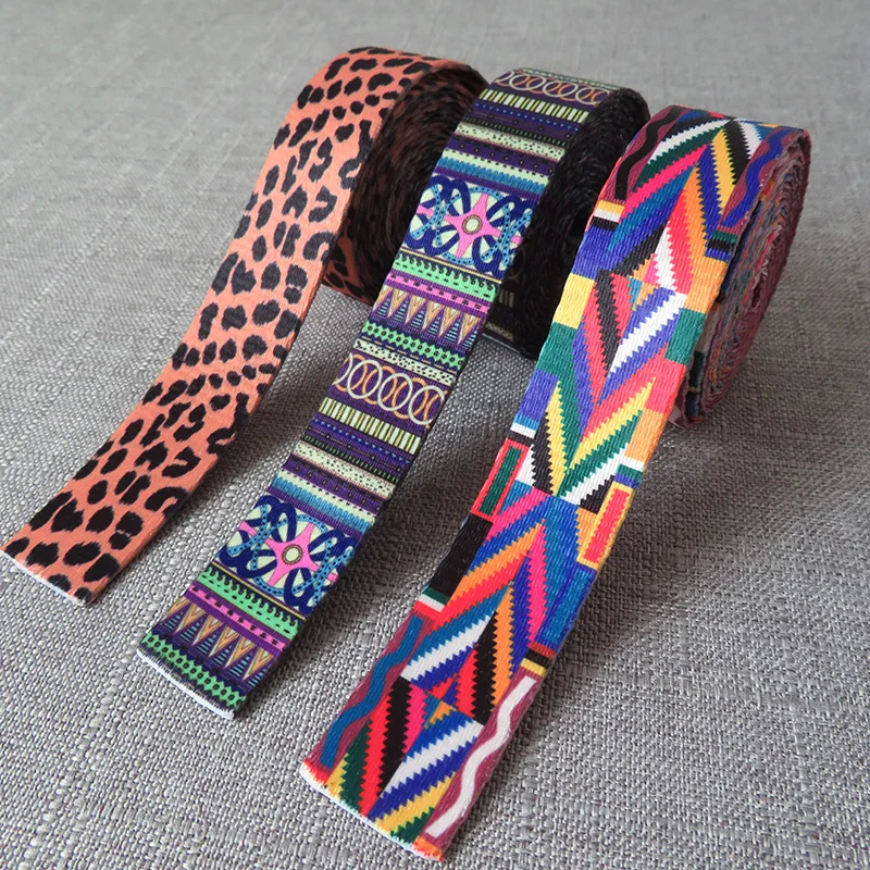 5 Yards/Lot Printed Tape Webbing Belt Tape Strap Rope Dog Pet Collar Leash Harness Backpack Bag Garment Ribbons DIY Accessory