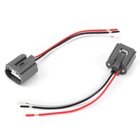 2pcs H13 9008 Female Socket Wire Harness Adapter Connector for Bulb Light Heat-Resistant Ceramic LED Plug 12V