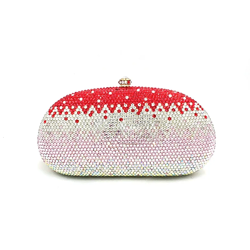 

Ladies special design Bridal wedding party purses women evening party diamonds colorful sweet clutches full crystal purses