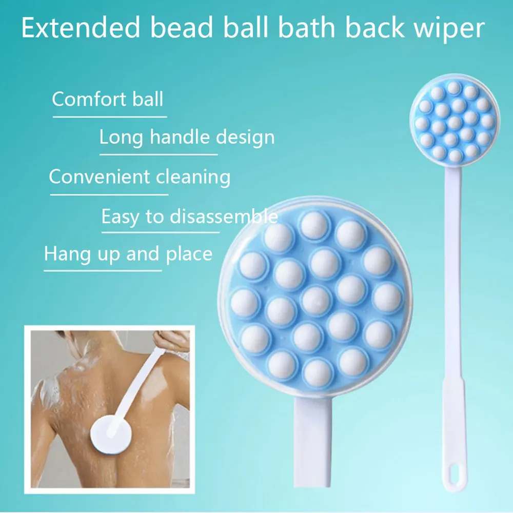 Três diferentes cabeça da escova de volta esfregar corpo loção daub chuveiro banho massagem bola ferramenta multiuso artefato casa beleza produto