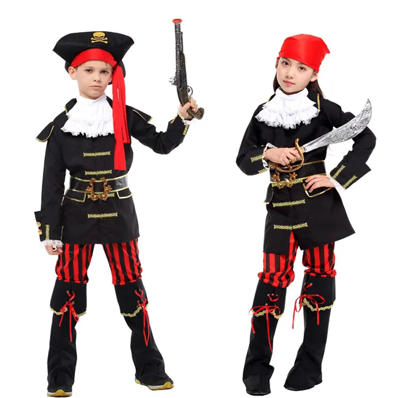 Children Pirate Cosplay Costumes Dress Girls Pirates Halloween Carnival Party Costume Girl dress Kids Fantasia Infantil Clothing