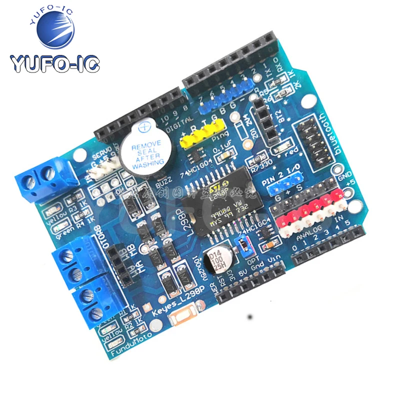 Free Ship 3pcs L298P Motor Shield Motor Drive The Development/Microcontroller Needle Pai Mu