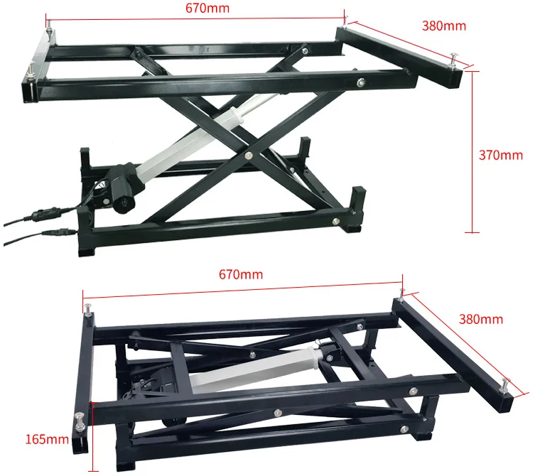 370Mm inteligentne niestandardowe akcesoria samochodowe Bedrade Draadloze Elektrische Lift Salontafel Eettafel sprzętu Vouwen Ijzeren rama 168Mm