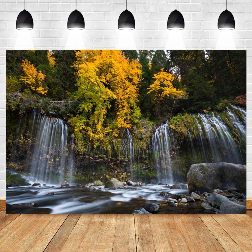 Yeele Waterfall Mountain Photography Backdrop Landscape Baby Portrait Photocall Maple Decor Photographic Background Photo Studio