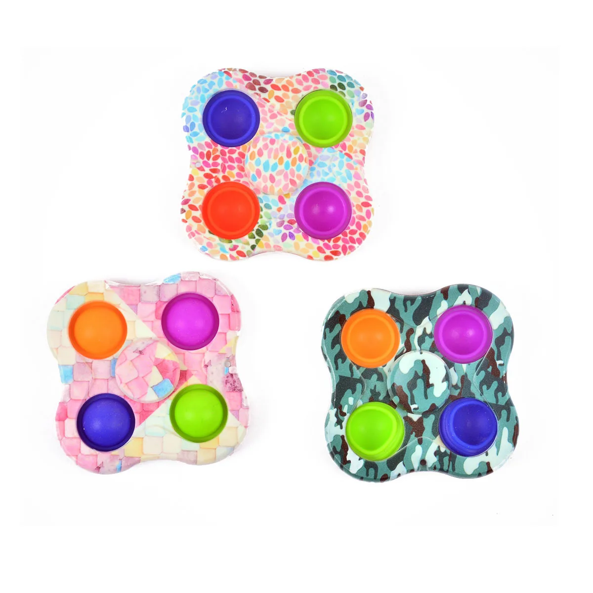 Camouflage Fidget Spinners Push bubble finger Spinner Simple Dimple Hand Toys for ADHD AnxietyStress Relief Sensory