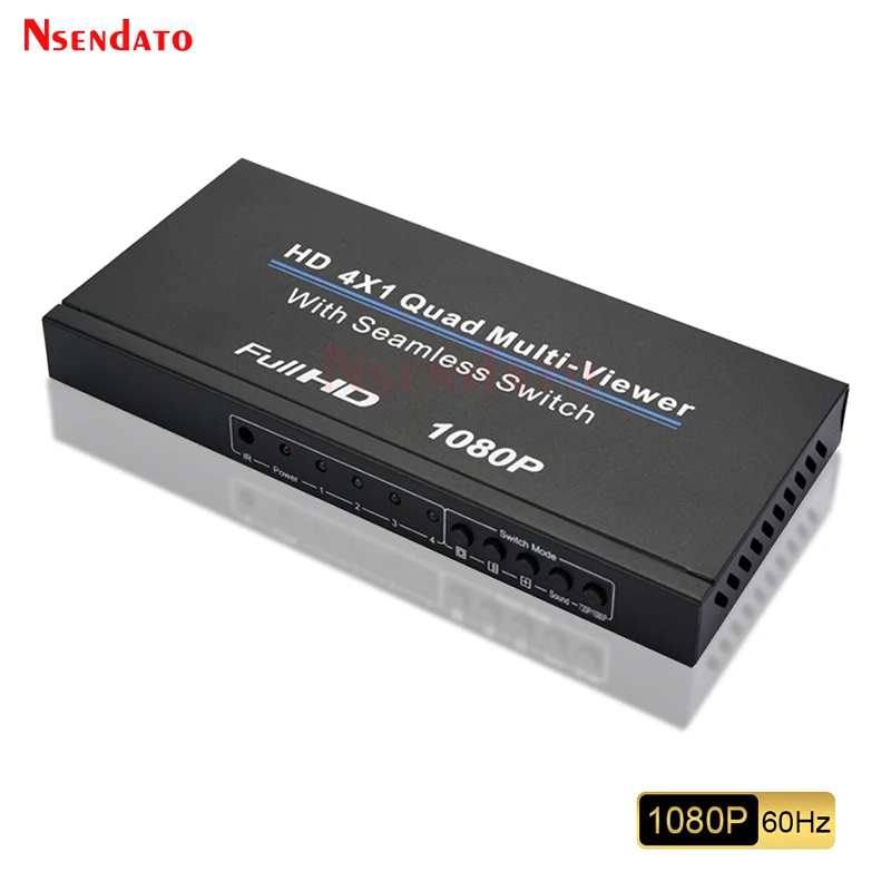 1080P HDMI Multiviewer Quad Screen Multi-viewer 4x1 with HDMI seamless video Switcher 4 In 1 HDMI Multi Viewer Screen Divider