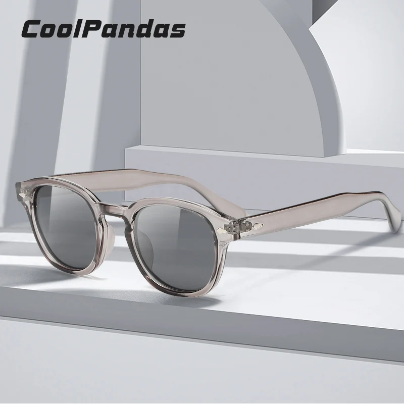 CoolPandas Fashion Polarized Sunglasses Men 2021 Round Women's Rivet Glasses Classic Leopard Frame Anti-Glare zonnebril dames