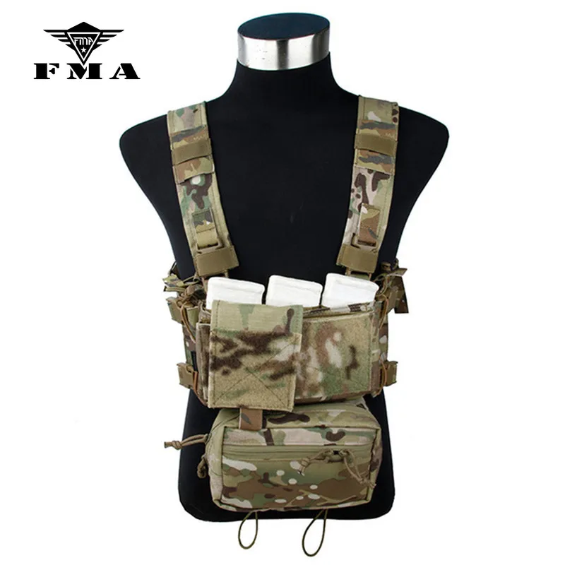 FMA Tactical Chest Rig Volle Set Multicam Cordura 500D SS Micro Niedrigen Profil Licht Kampf Kampf Brust Kostenloser Versand