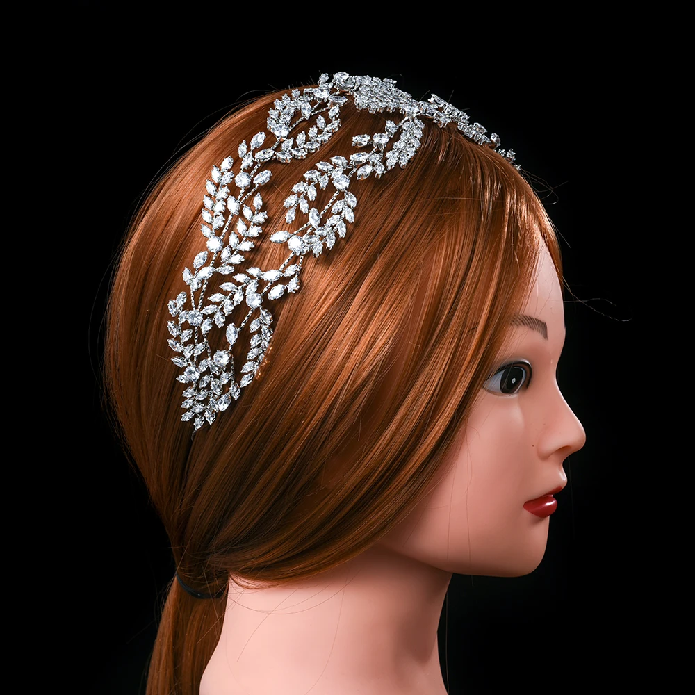 YCDZSWWL Women Elegant Crystal Headbands Diamante Bridal Crowns Ladies Headwear for Prom Wedding Jewelry