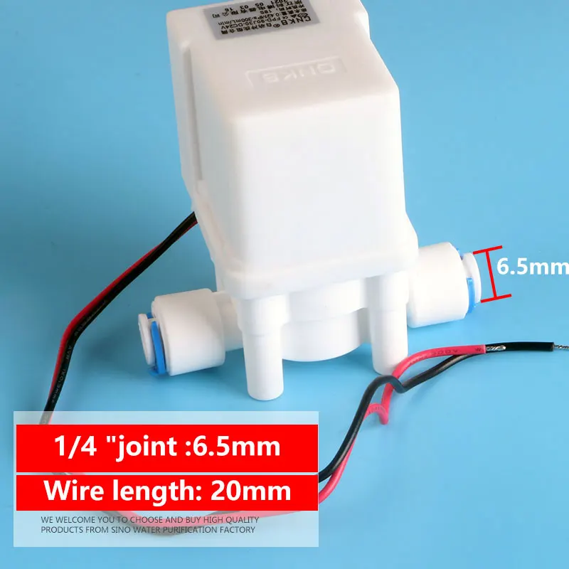 Quick-connect CNKB DC24V RO Water Purifier Solenoid Valve With 300cc Flow Limit And 18 Seconds Automatic Flush Solenoid Valve