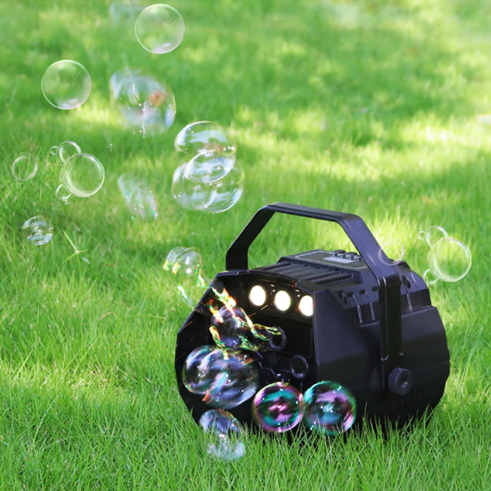 RGB LED Stage Effect automatico Mini Bubble Machine Bubble Blow Maker regali per bambini ragazze ragazzi uso esterno per feste di compleanno al coperto