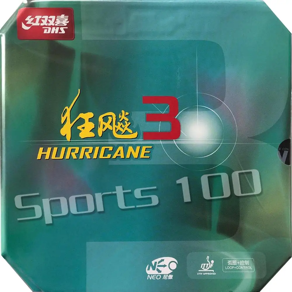 

DHS NEO Hurricane 3 NEO Hurricane3 NEO Hurricane-3 Pips-In Table Tennis PingPong Rubber with Orange Sponge 2.15-2.2mm