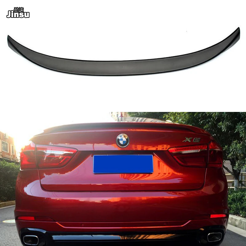 

For BMW X6 28i 35i 50i xDrive 2014 - 2018 Performance style Fiber glass primer rear trunk spoiler lip F16 MP styling back wing